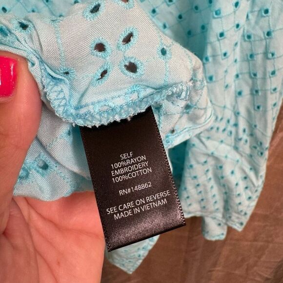 Torrid Light Blue Sophie Eyelet Swing Cami Tank Top NWT Size 1 1X 14/16 - Picture 6 of 11
